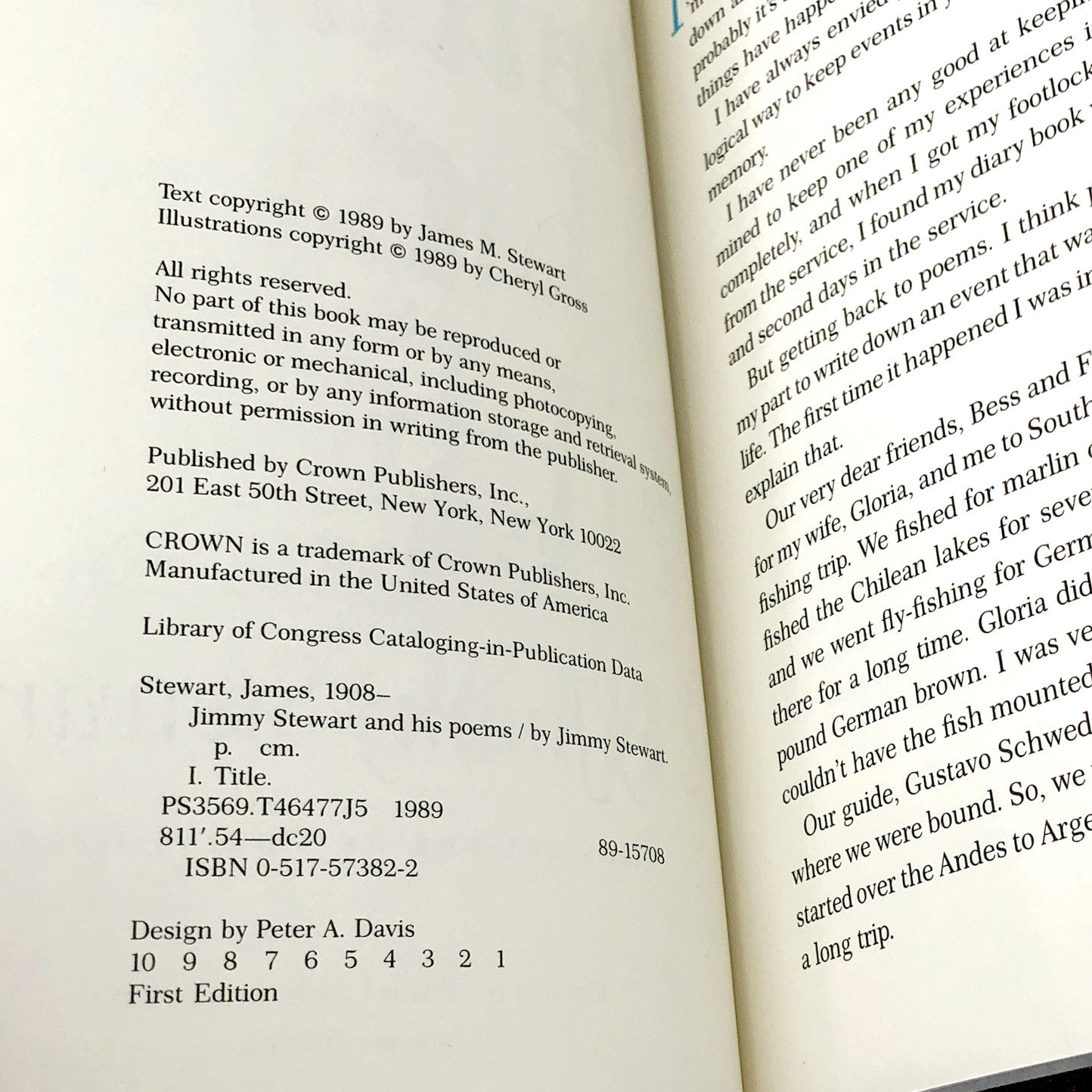 Jimmy Stewart and His Poems by James "Jimmy" Stewart SIGNED! [FIRST EDITION • FIRST PRINTING] 1989 • Crown