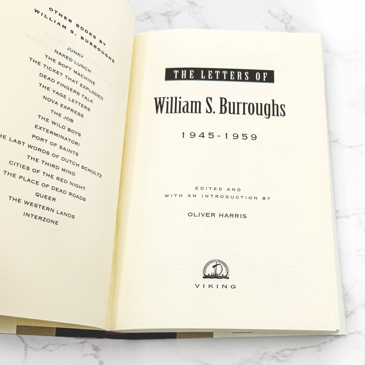 The Letters of William S. Burroughs (1945-1959) edited by Oliver Harris [FIRST EDITION • FIRST PRINTING] 1993 • Viking 