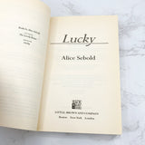 Lucky by Alice Sebold [FIRST PAPERBACK EDITION] 2002 • Back Bay Books