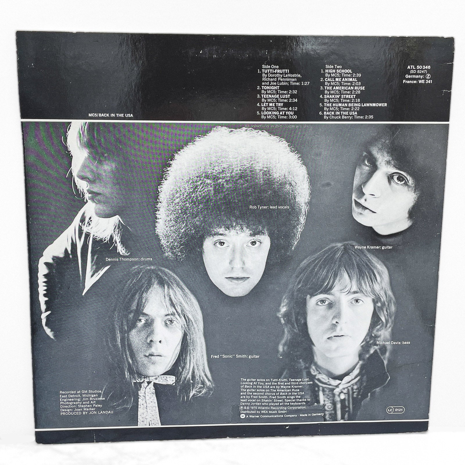 MC5 – Back in the USA [VINYL LP] 1970 • First German Pressing! • Atlantic  Records