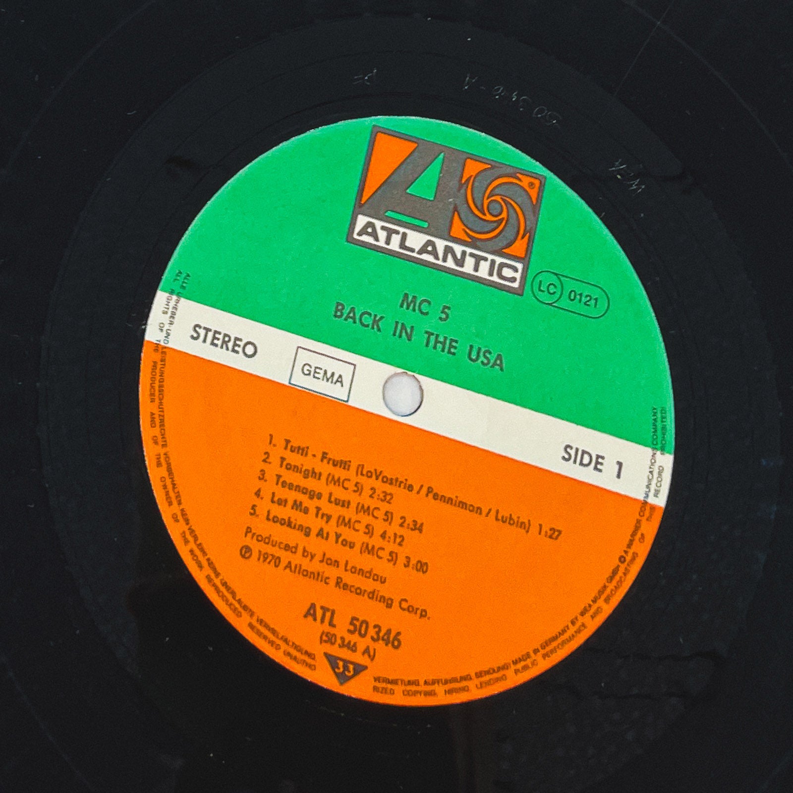 MC5 – Back in the USA [VINYL LP] 1970 • First German Pressing! • Atlantic  Records
