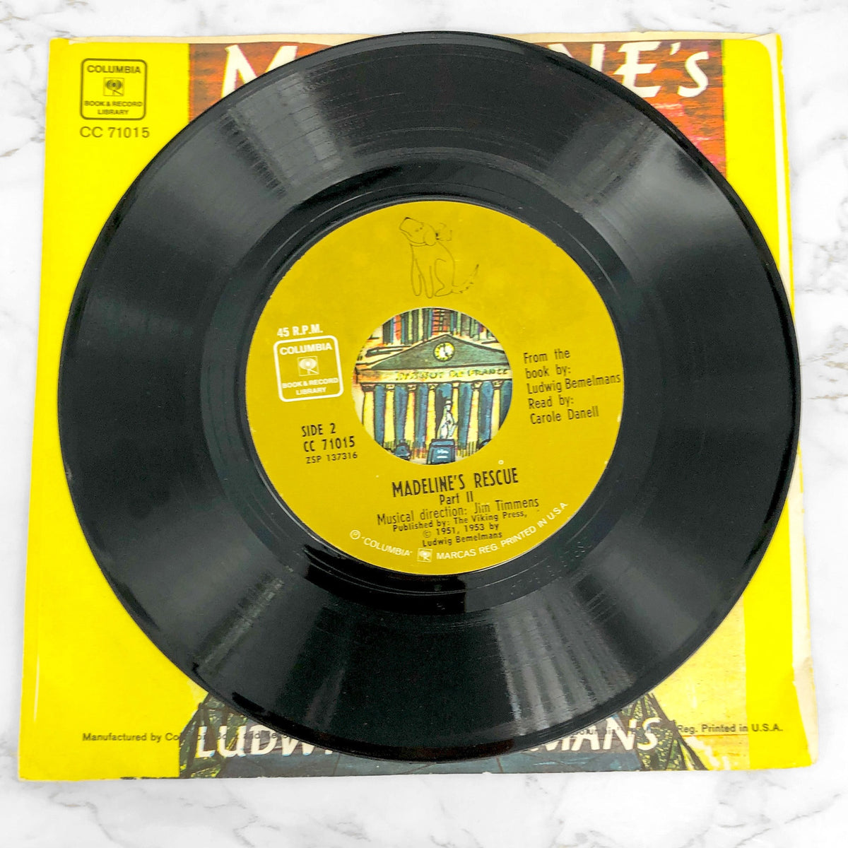 Madeline's Rescue by Ludwig Bemelman [7" VINYL AUDIOBOOK] 1953