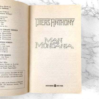 Man From Mundania by Piers Anthony [FIRST PAPERBACK PRINTING] 1989 • Xanth #12