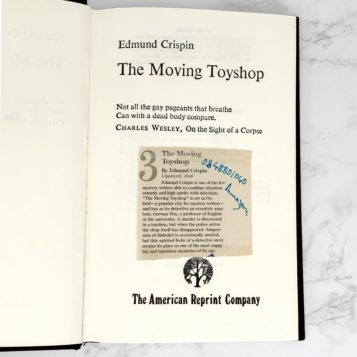 The Moving Toyshop by Edmund Crispin [LIMITED EDITION HARDCOVER] 1976 • 1/300 • American Reprint Company