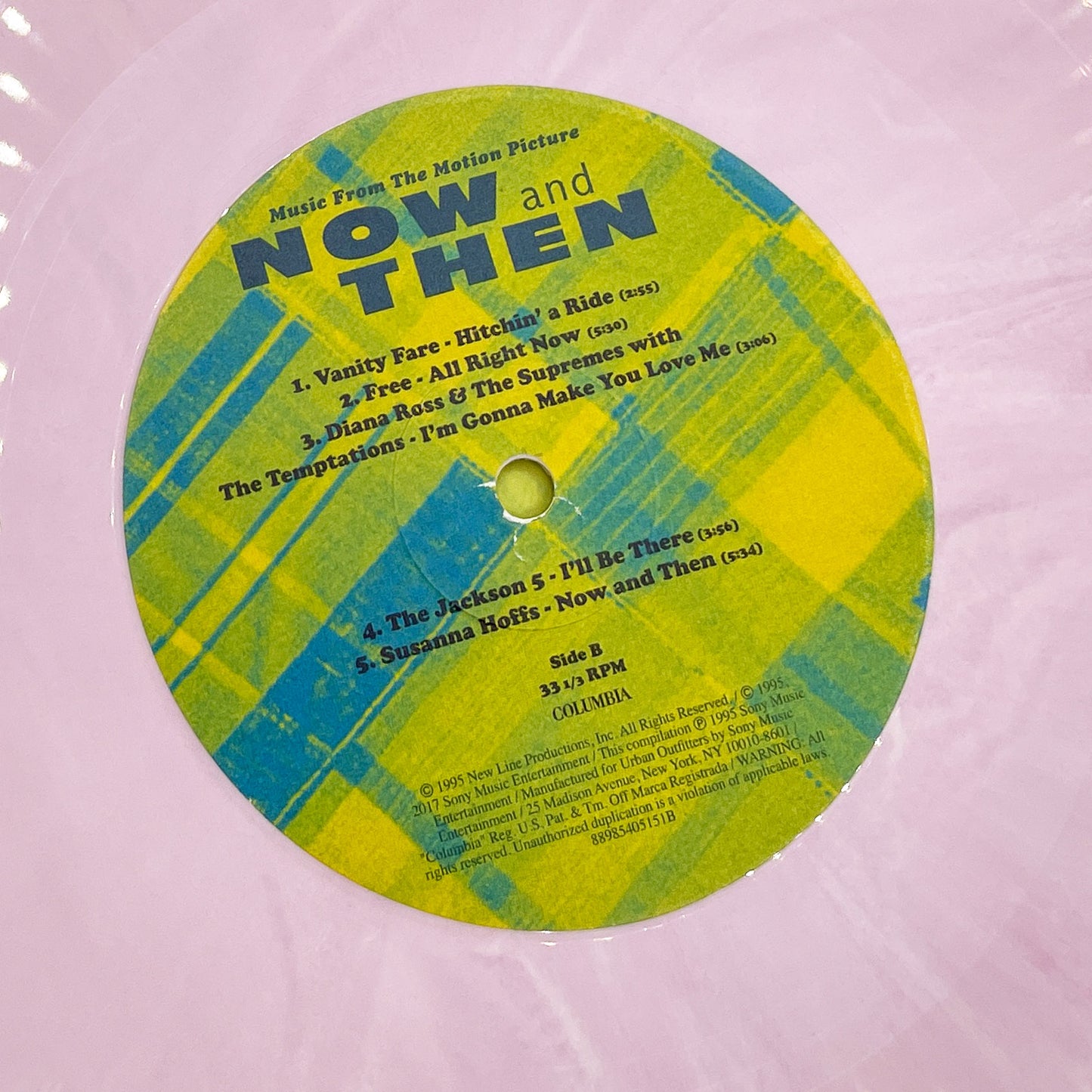 Now And Then - Music From The Motion Picture Soundtrack [VINYL LP] 2017 • First Press • Violet Swirl