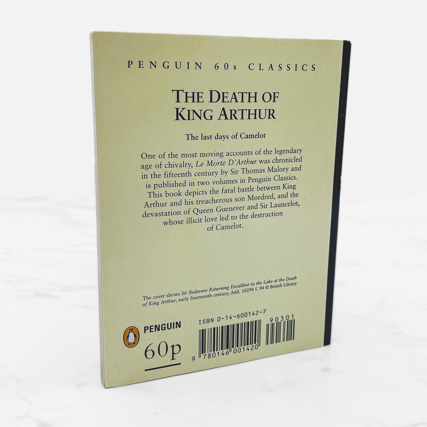 The Death of King Arthur by Sir Thomas Malory [U.K MINIATURE PAPERBACK] 1995 • Penguin Classics