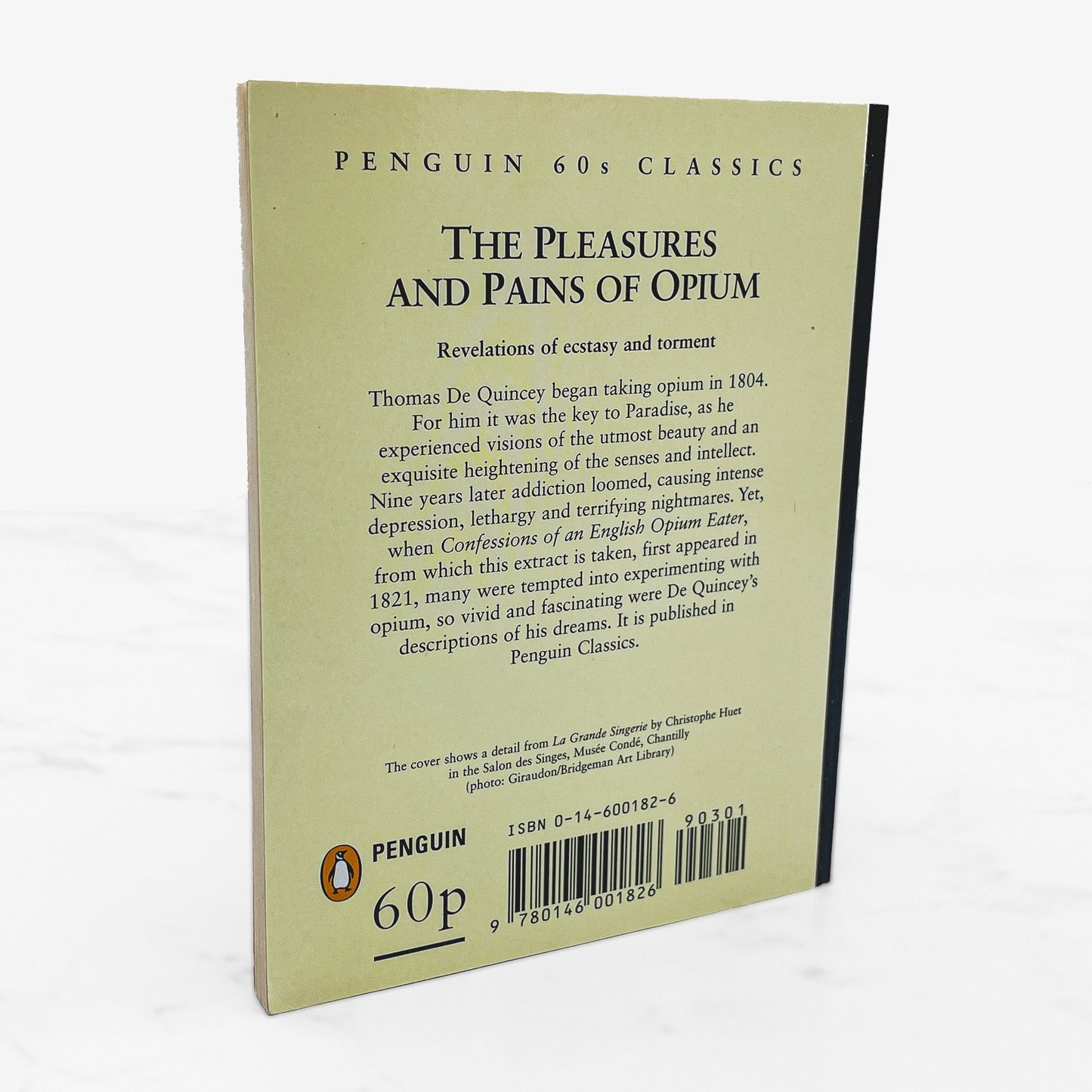 The Pleasures and Pains of Opium by Thomas de Quincey [U.K MINIATURE PAPERBACK] 1995 • Penguin Classics