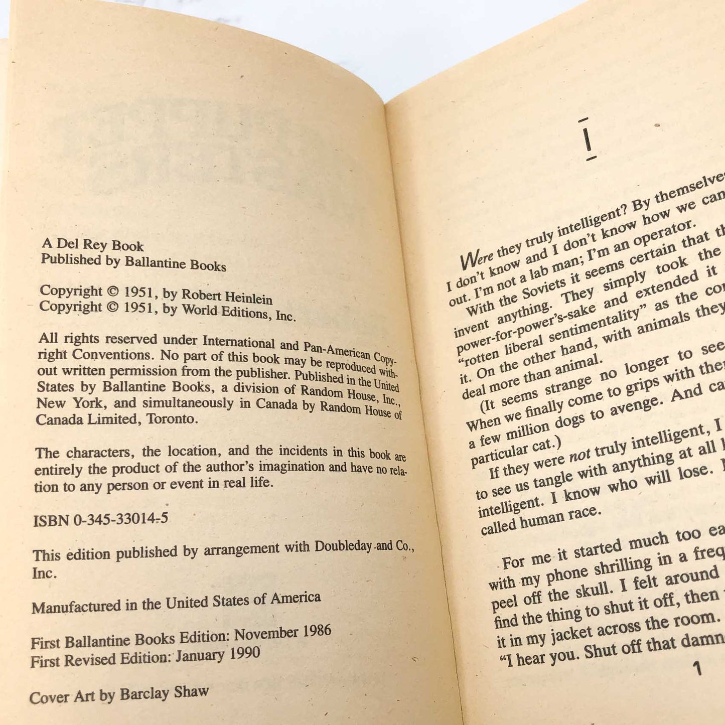 The Puppet Masters by Robert A. Heinlein [FIRST REVISED + UNCUT PRINTING] 1990 • Del-Rey