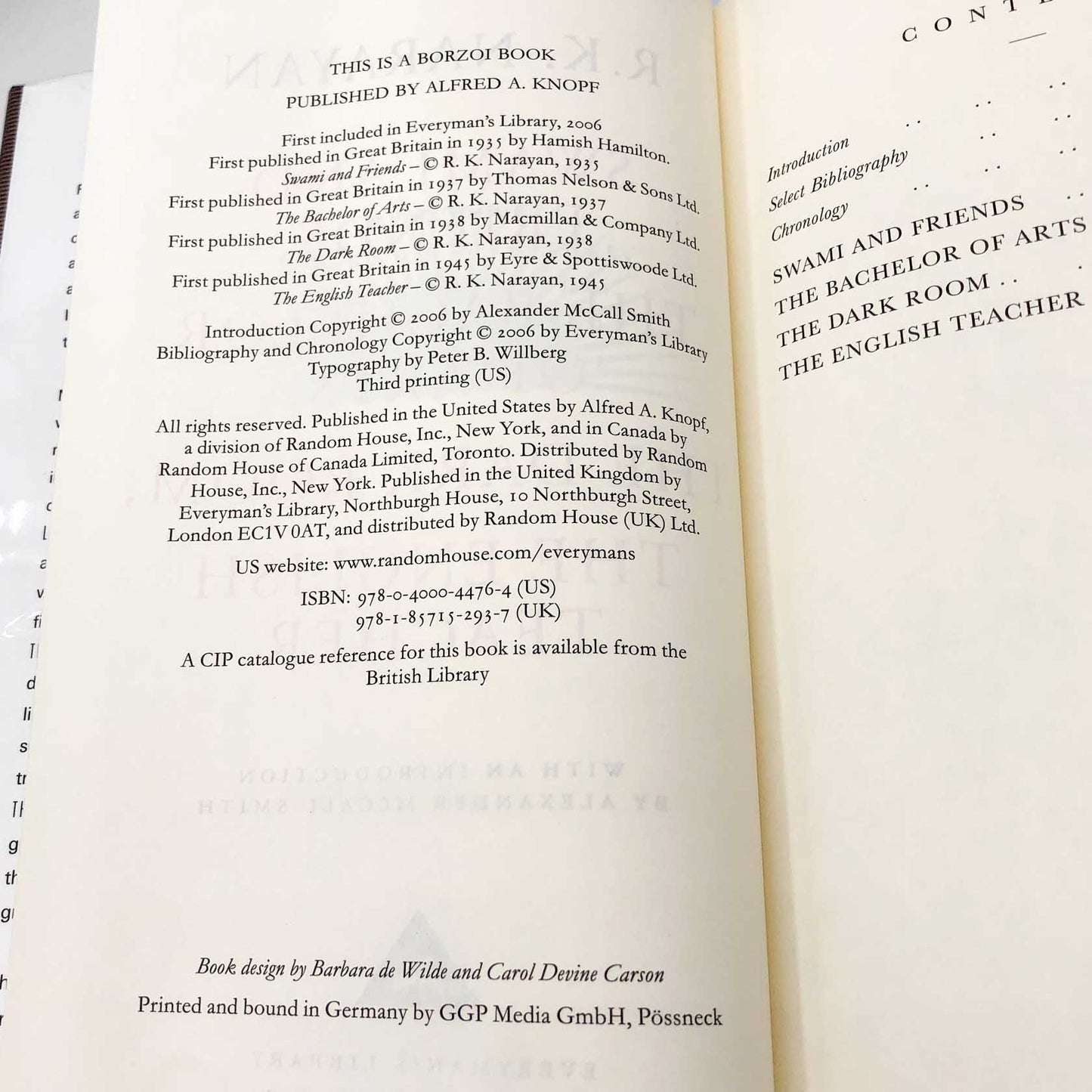 Swami & Friends, The Bachelor of Arts, The Dark Room & The English Teacher by R.K. Narayan [HARDCOVER COLLECTOR'S EDITION] 2006 • Everyman's Library