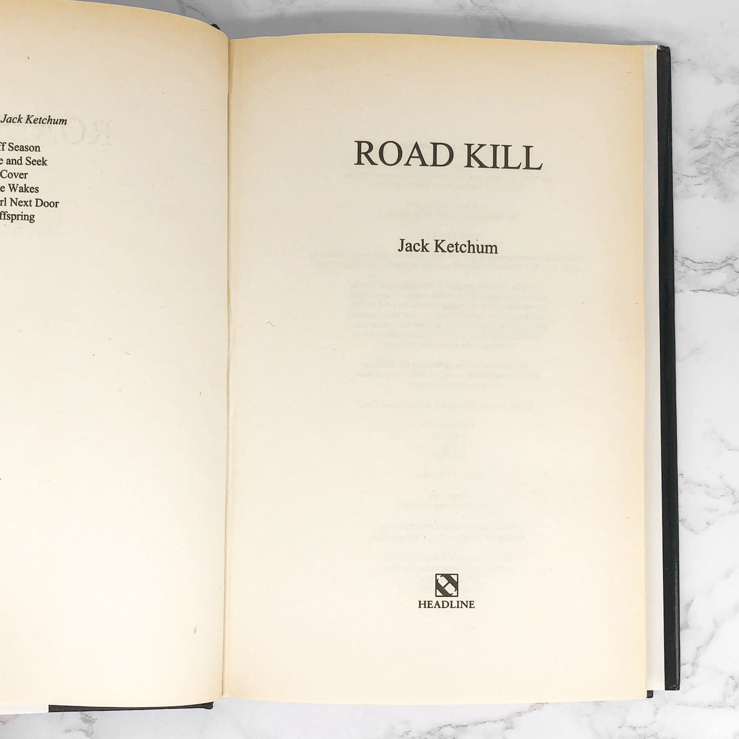 Road Kill aka Joyride by Jack Ketchum [FIRST EDITION • FIRST PRINTING] 1994 • Headline U.K.
