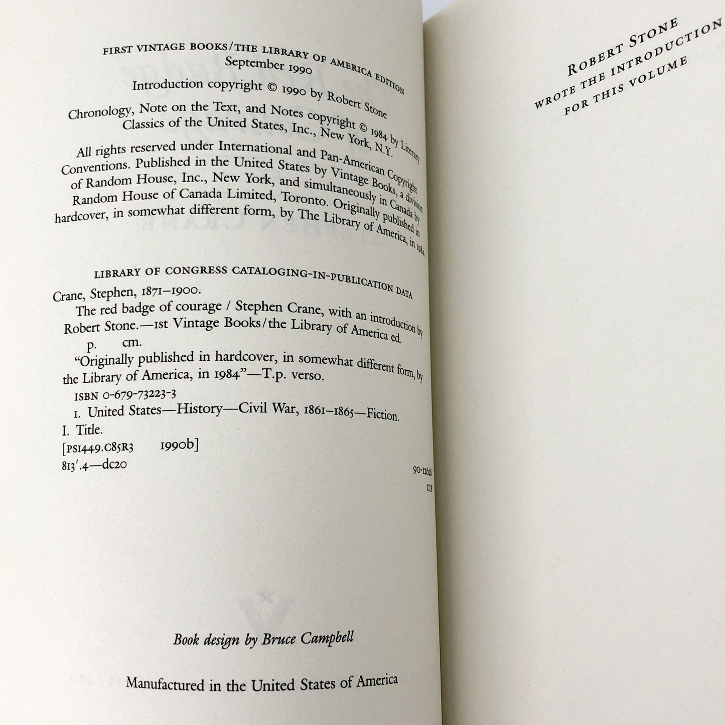 The Red Badge of Courage by Stephen Crane [TRADE PAPERBACK] 1990 • Library of America