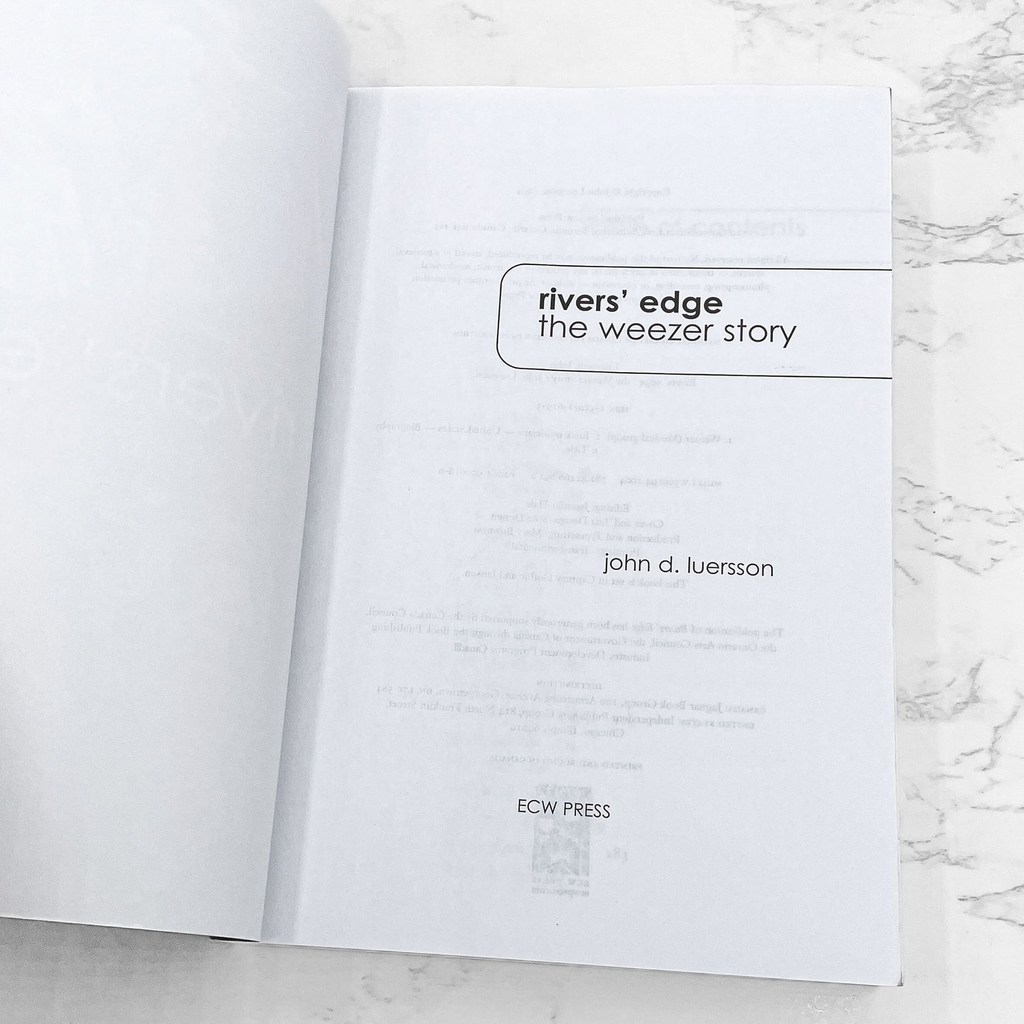 Rivers' Edge: The Weezer Story by John D. Luerssen [FIRST EDITION PAPERBACK] 2004 • ECW