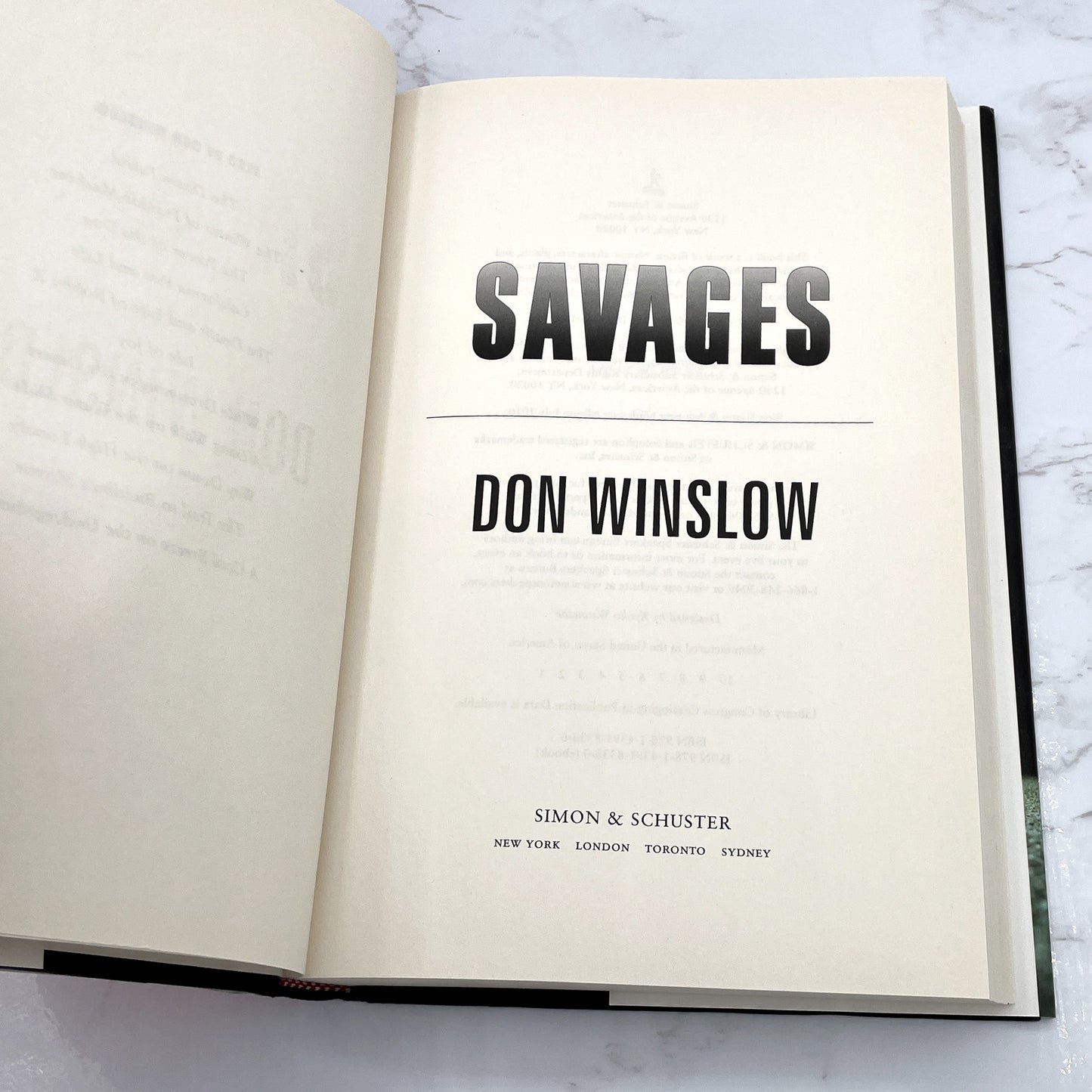 Savages by Don Winslow [FIRST EDITION • FIRST PRINTING] 2010 • Simon & Schuster