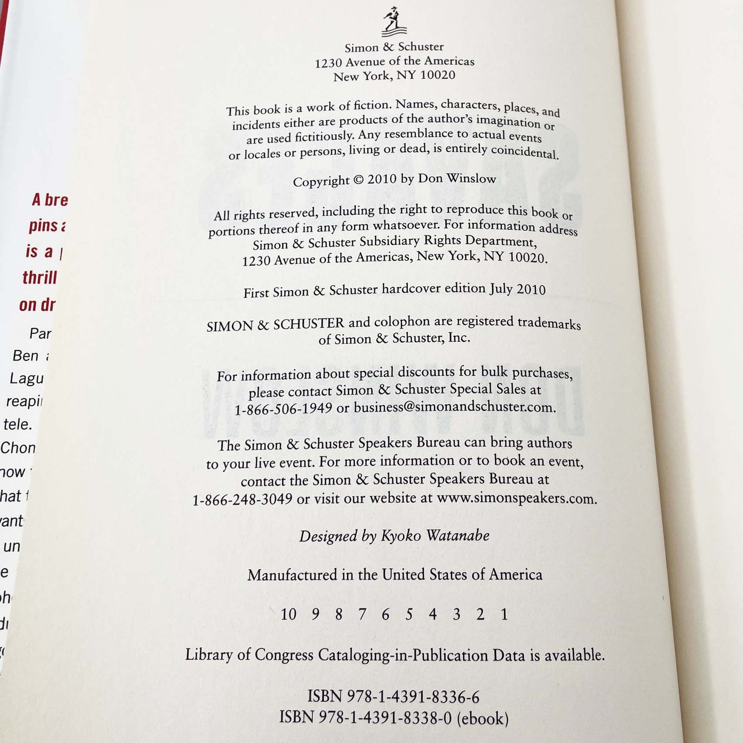 Savages by Don Winslow [FIRST EDITION • FIRST PRINTING] 2010 • Simon & Schuster