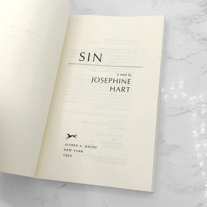 Sin by Josephine Hart [U.S. FIRST EDITION PAPERBACK] 1992 • Knopf
