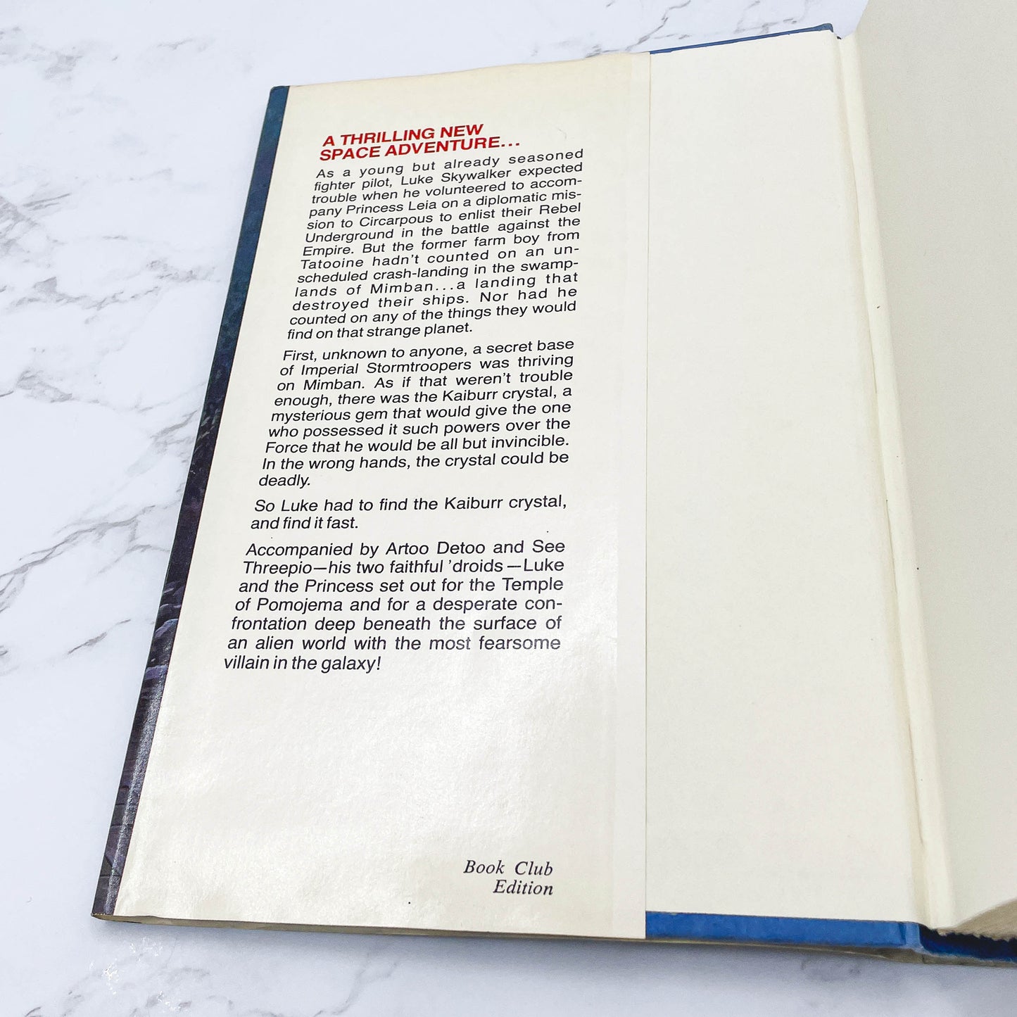 Splinter of the Mind's Eye by Alan Dean Foster [FIRST BOOK CLUB EDITION] 1978 Hardcover • Del-Rey
