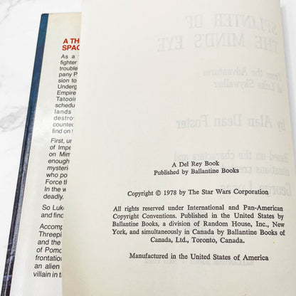 Splinter of the Mind's Eye by Alan Dean Foster [FIRST BOOK CLUB EDITION] 1978 Hardcover • Del-Rey