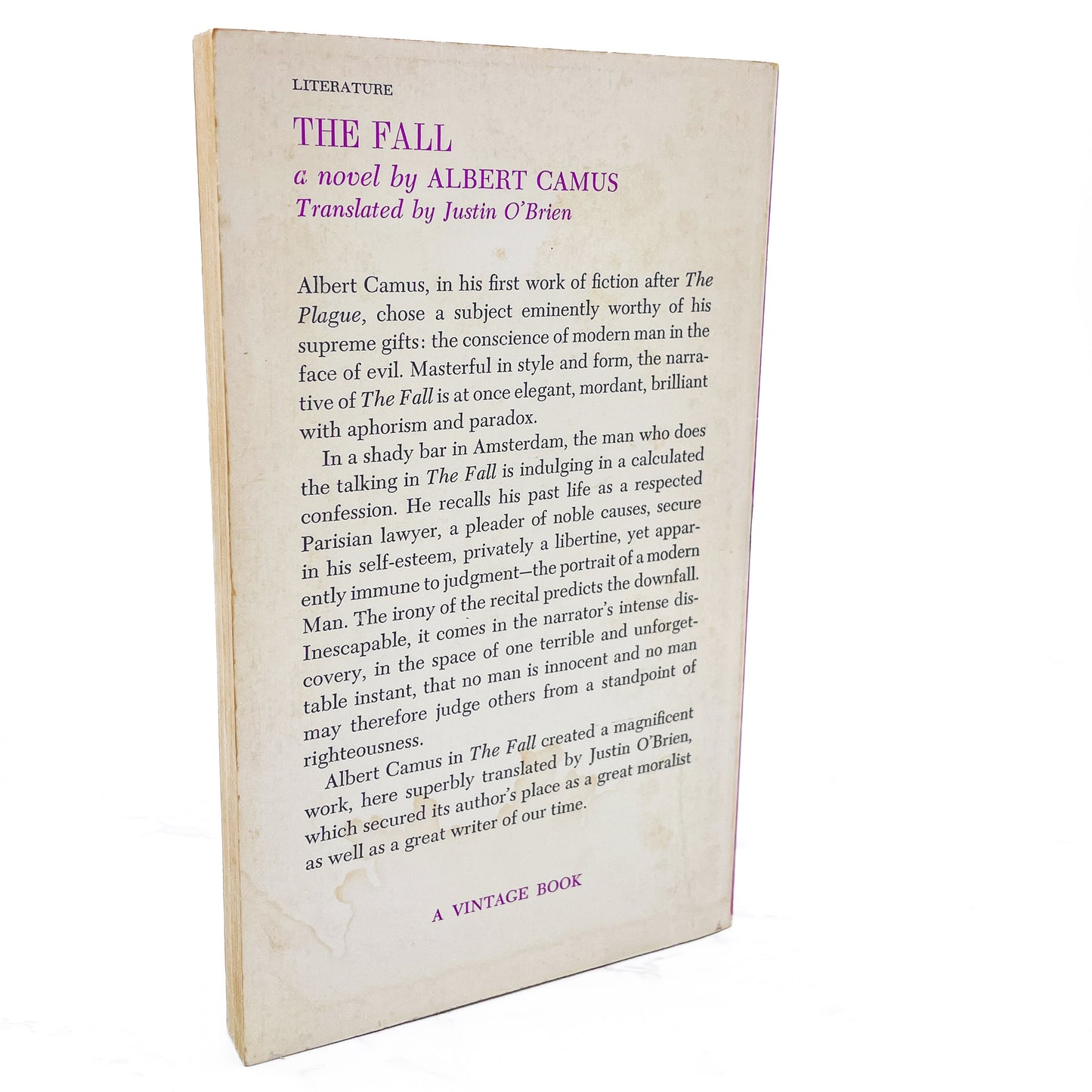 The Fall by Albert Camus [FIRST PAPERBACK PRINTING] 1956 • Vintage Books