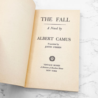 The Fall by Albert Camus [FIRST PAPERBACK PRINTING] 1956 • Vintage Books