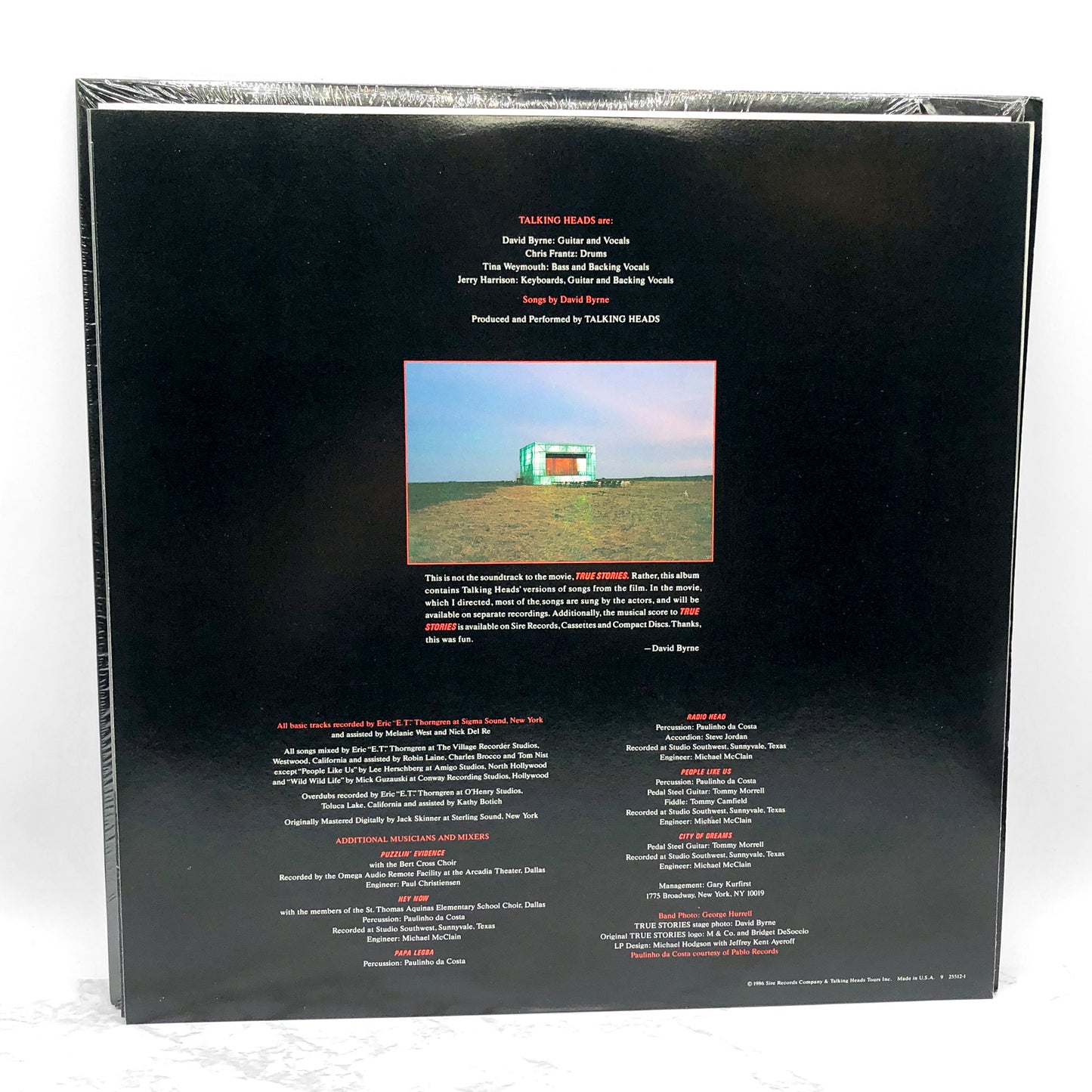 Talking Heads - True Stories  [VINYL LP] 1986 • Sire Records