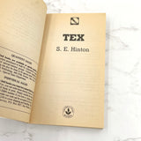 Tex by S.E. Hinton [1989 PAPERBACK] Dell • Laurel-Leaf • Rare Cover!