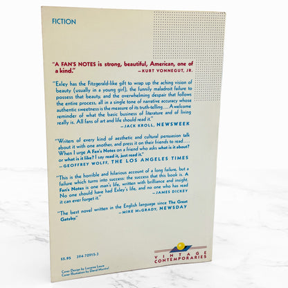 A Fan's Notes by Frederick Exley [TRADE PAPERBACK] 1985 • Vintage Contemporaries • 1st Print!