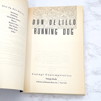 Running Dog by Don DeLillo [TRADE PAPERBACK] 1989 • Vintage Contemporaries • 1st Print!