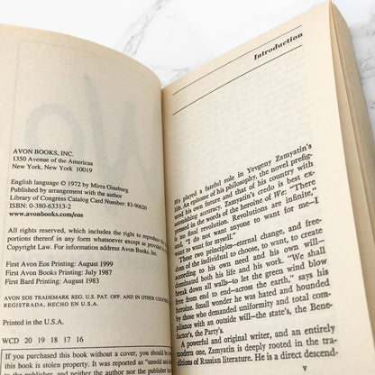 We by Yevgeny Zamyatin [1999 PAPERBACK] • Avon Eos