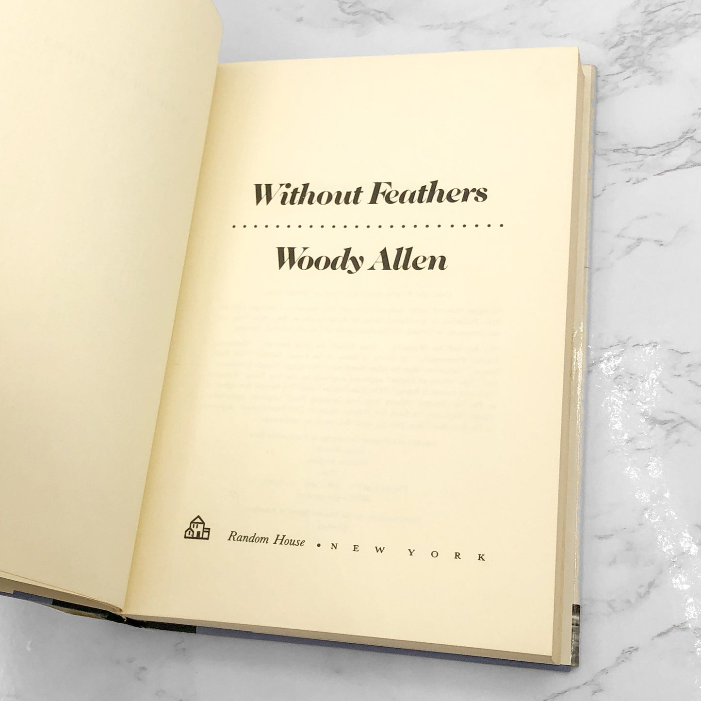 Without Feathers by Woody Allen [FIRST EDITION] 1975 • Random House