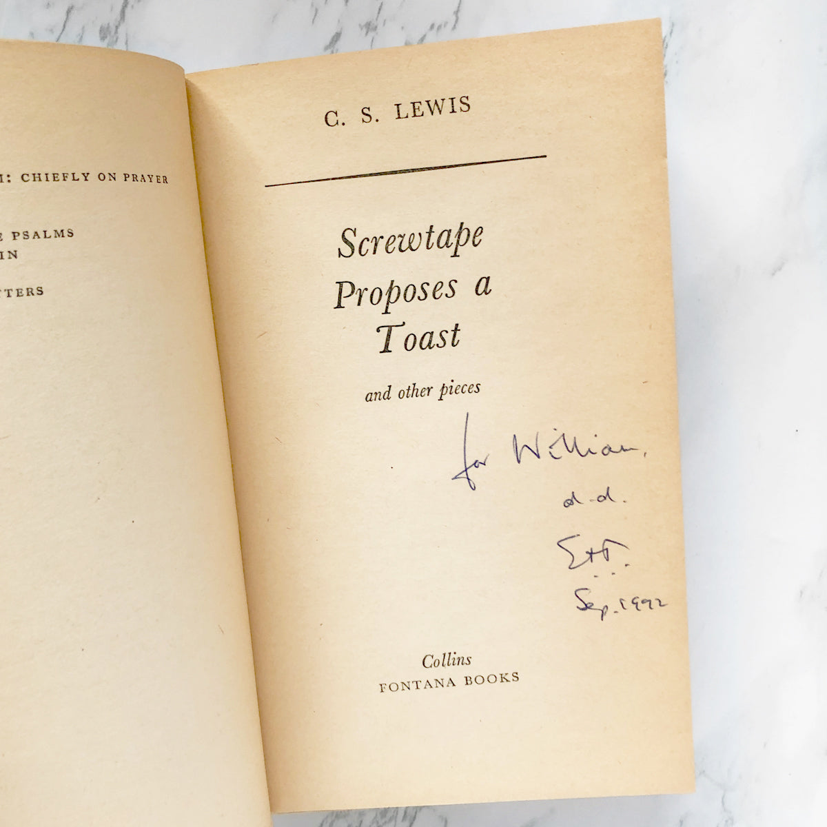 Screwtape Proposes a Toast & Other Pieces by C.S. Lewis [1971 PAPERBACK]