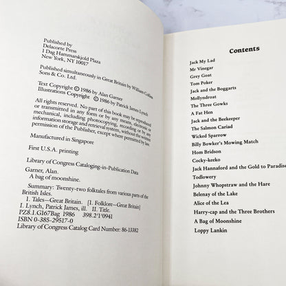 A Bag of Moonshine by Alan Garner [FIRST EDITION • FIRST PRINTING] 1986 • Delacorte Press