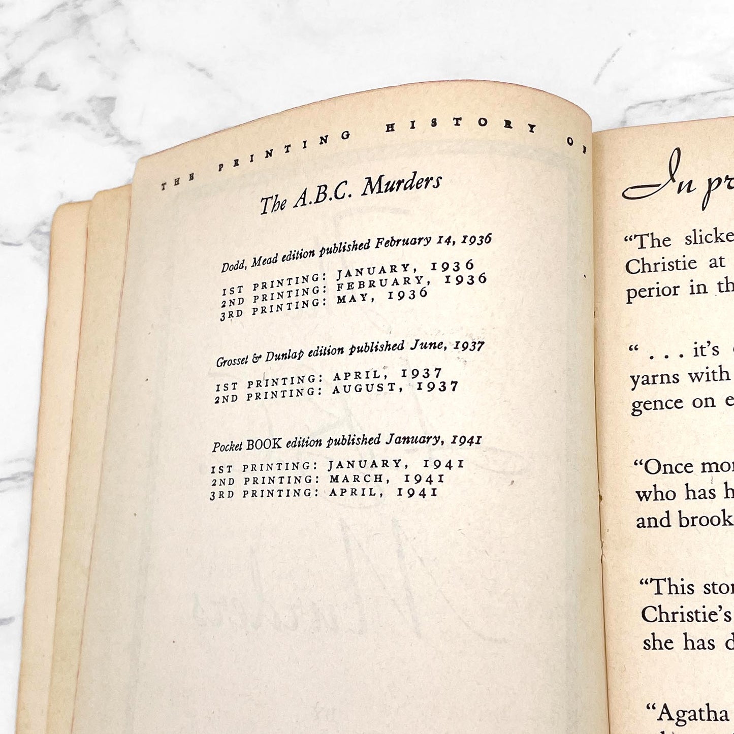 The ABC Murders by Agatha Christie [FIRST PAPERBACK EDITION] 1941 • Pocket Books • Poirot #13