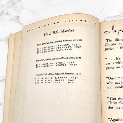 The ABC Murders by Agatha Christie [FIRST PAPERBACK EDITION] 1941 • Pocket Books • Poirot #13