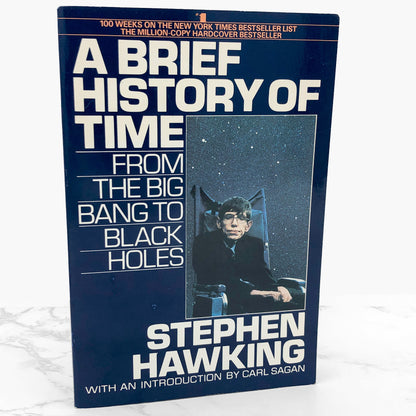 A Brief History of Time by Stephen Hawking [FIRST PAPERBACK EDITION] 1990 • Bantam