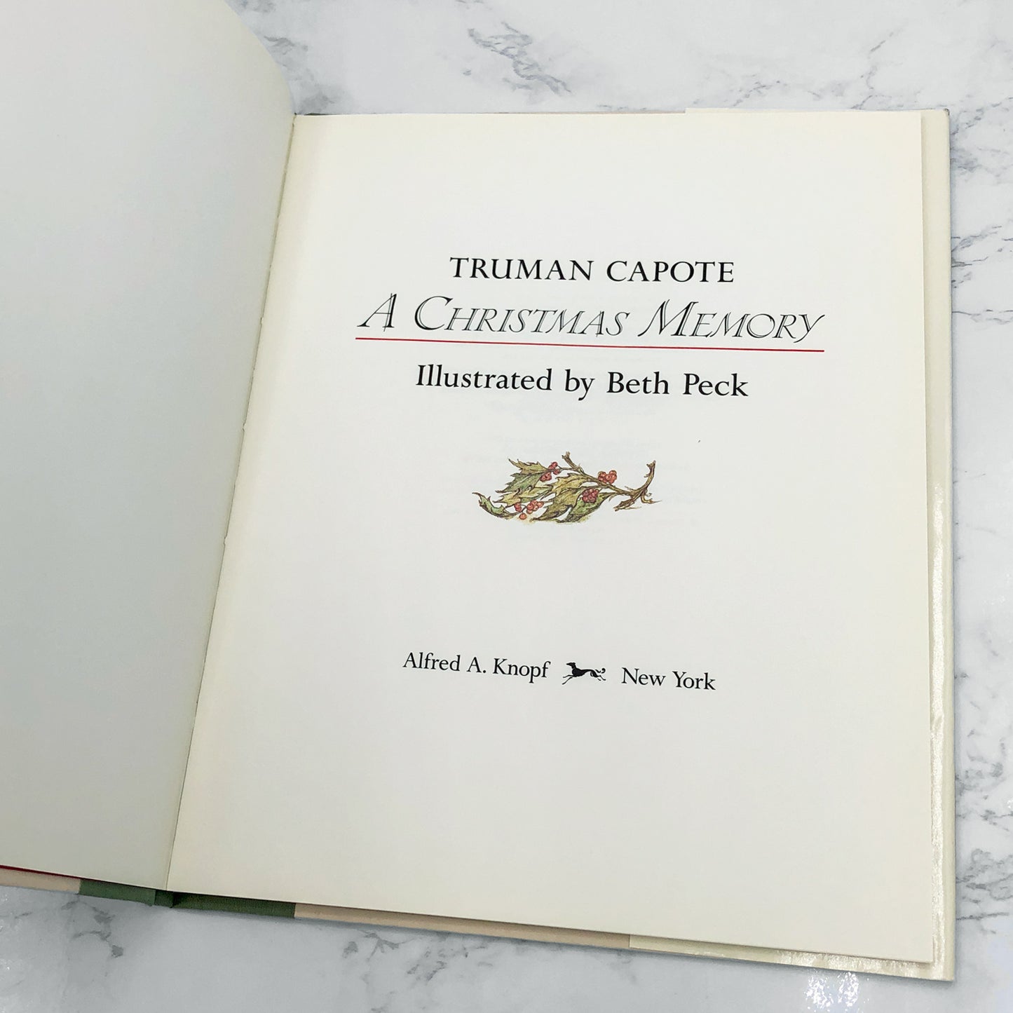A Christmas Memory by Truman Capote & Beth Peck [PICTUREBOOK EDITION] 1989 • Alfred A Knopf