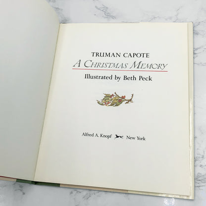 A Christmas Memory by Truman Capote & Beth Peck [PICTUREBOOK EDITION] 1989 • Alfred A Knopf