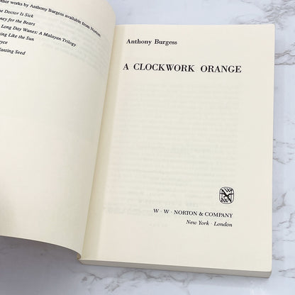 A Clockwork Orange by Anthony Burgess [TRADE PAPERBACK] 1987 • W.W. Norton & Co.