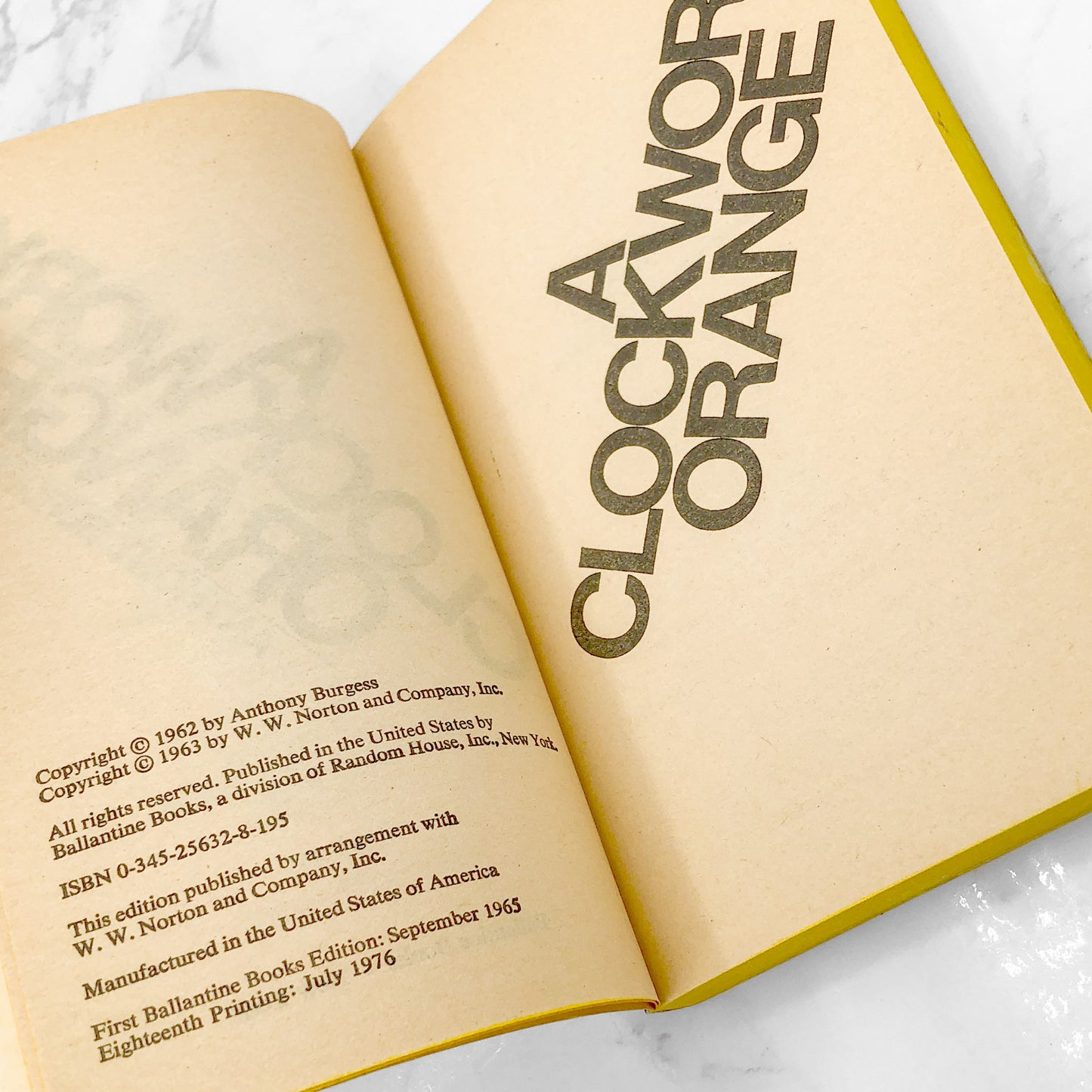 A Clockwork Orange by Anthony Burgess [1976 PAPERBACK] • Ballantine