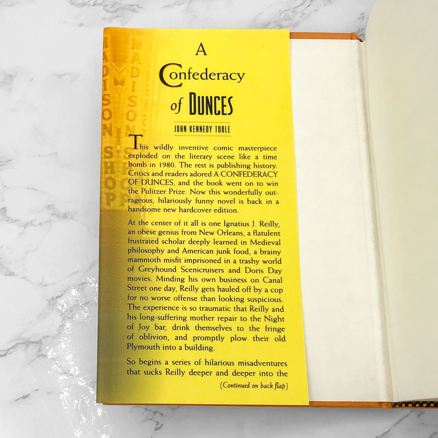 A Confederacy of Dunces by John Kennedy Toole [1994 HARDCOVER RE-ISSUE] • Wings