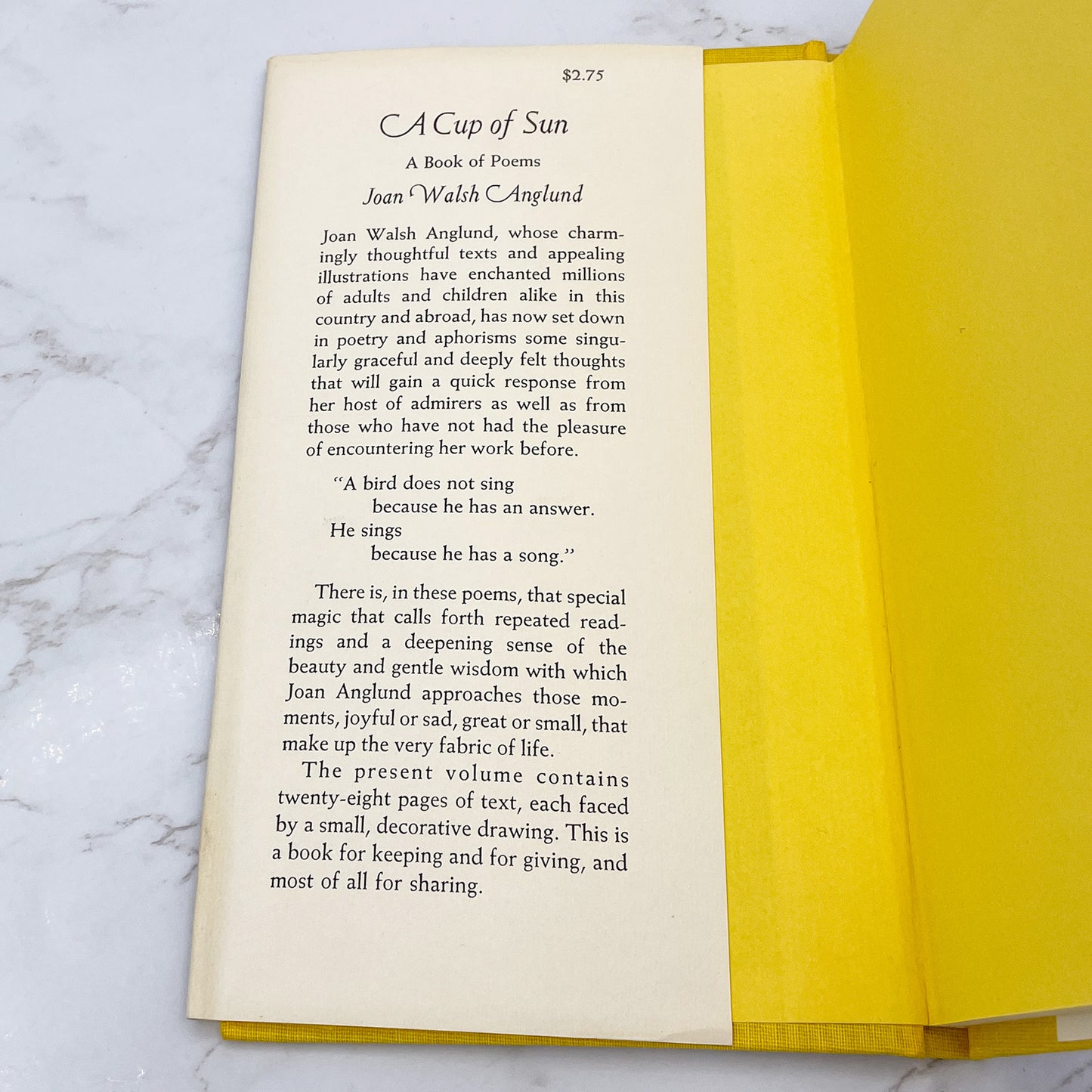 A Cup of Sun: A Book of Poems by Joan Walsh Anglund [FIRST EDITION] 1967 • Harcourt Brace