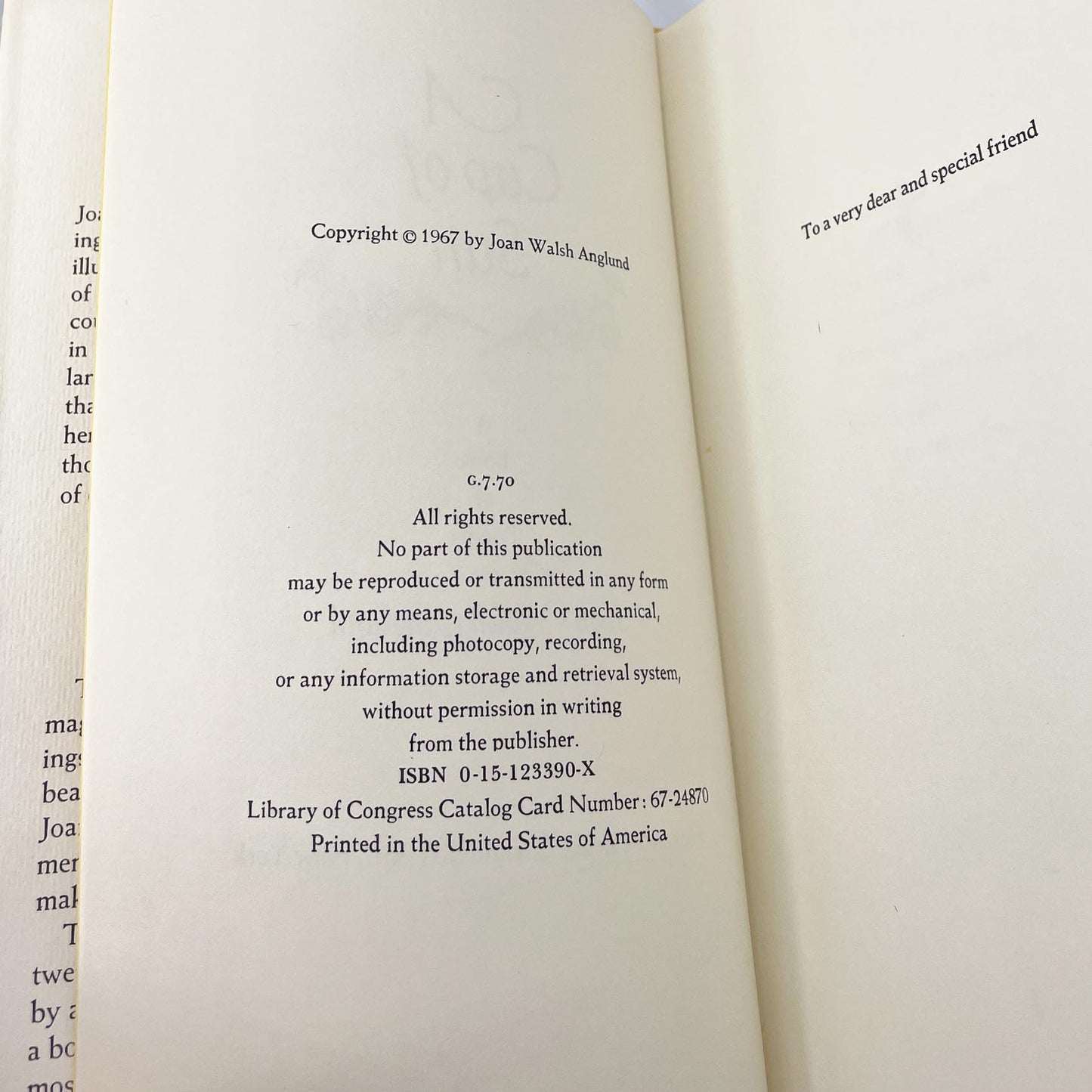 A Cup of Sun: A Book of Poems by Joan Walsh Anglund [FIRST EDITION] 1967 • Harcourt Brace