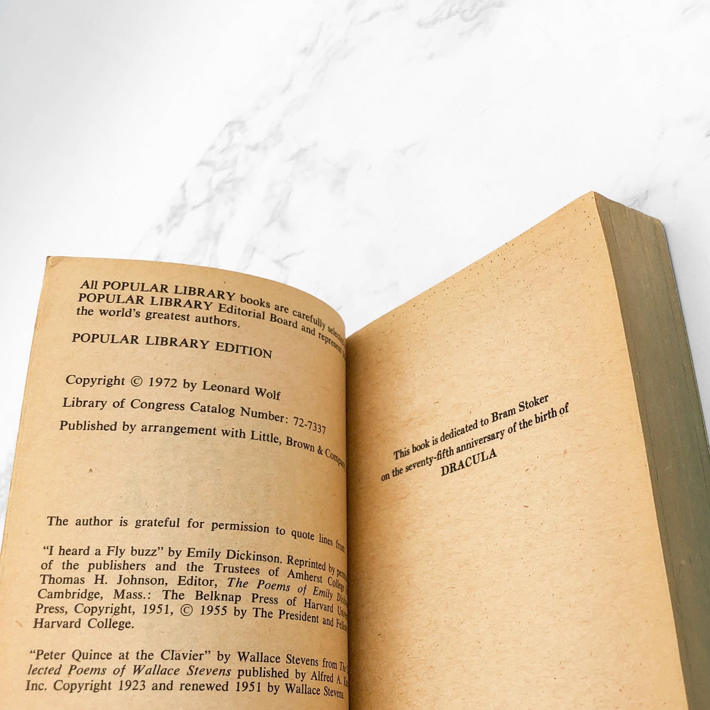 A Dream of Dracula: In Search of the Living Dead by Leonard Wolf [FIRST PAPERBACK PRINTING] 1972