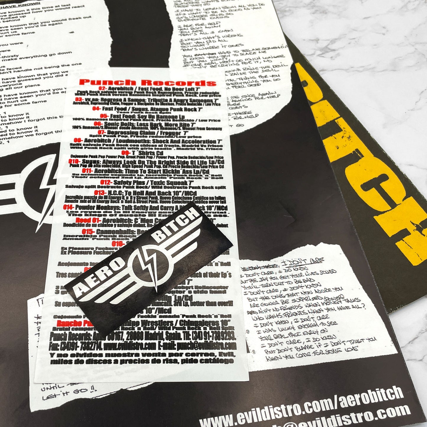 Aerobitch – Steamrollin' [VINYL LP] 2000 • First Pressing w/ Sticker! • Punch Records