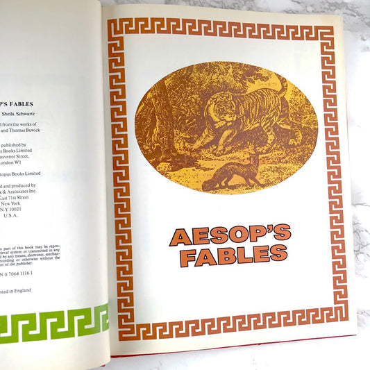 Aesop's Fables edited by Sheila Schwartz [FIRST EDITION U.K. HARDCOVER] 1979 • Octopus Books