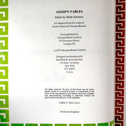 Aesop's Fables edited by Sheila Schwartz [FIRST EDITION U.K. HARDCOVER] 1979 • Octopus Books