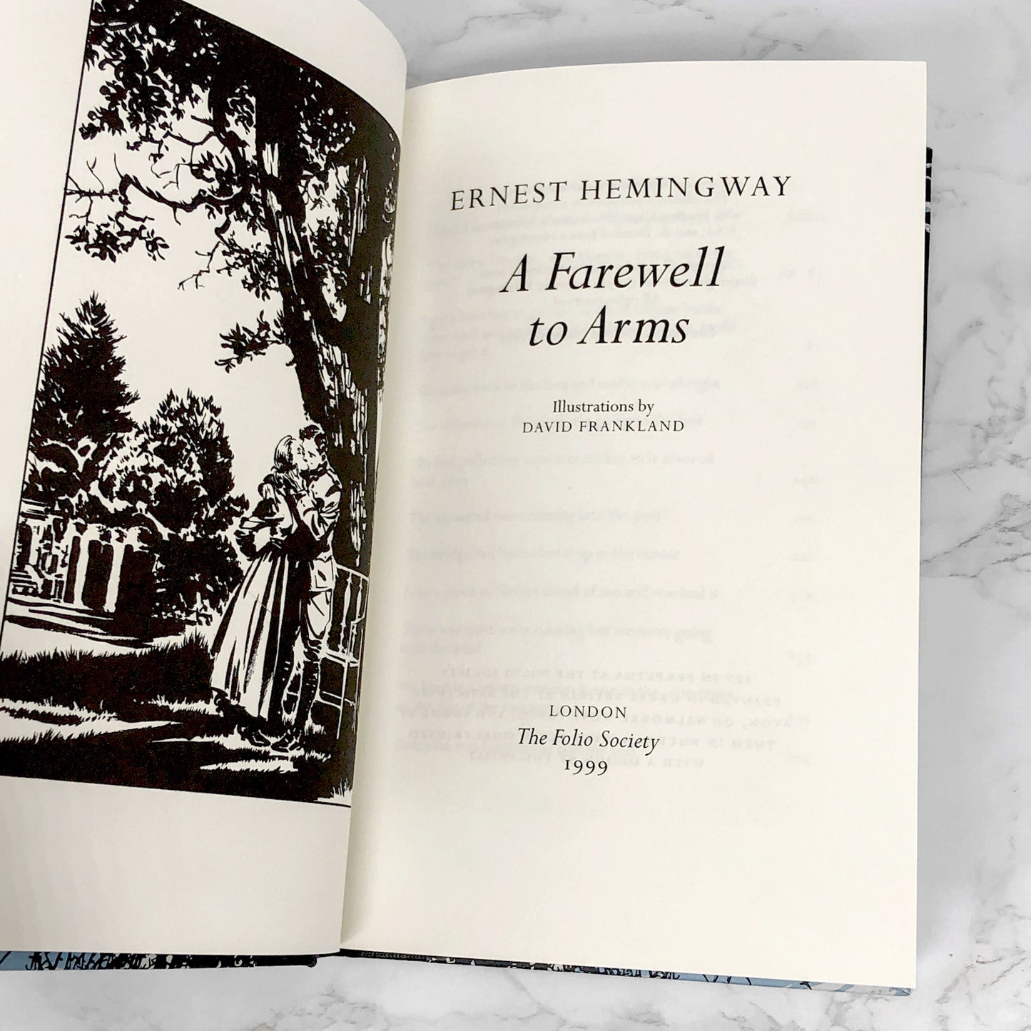 A Farewell to Arms by Ernest Hemingway [THE FOLIO SOCIETY] 1999 • Rare U.K. Illustrated Edition