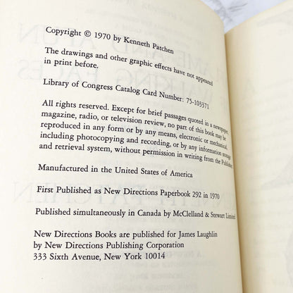 Aflame and Afun of Walking Faces: Fables & Drawings by Kenneth Patchen [FIRST EDITION PAPERBACK] 1970 • New Directions