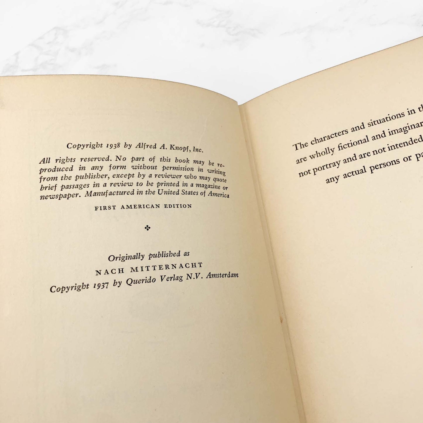 After Midnight by Irmgard Keun [U.S. FIRST EDITION] 1938 • Alfred A. Knopf