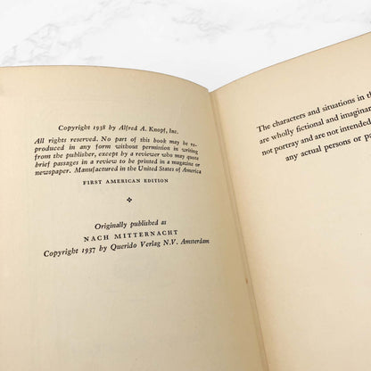 After Midnight by Irmgard Keun [U.S. FIRST EDITION] 1938 • Alfred A. Knopf