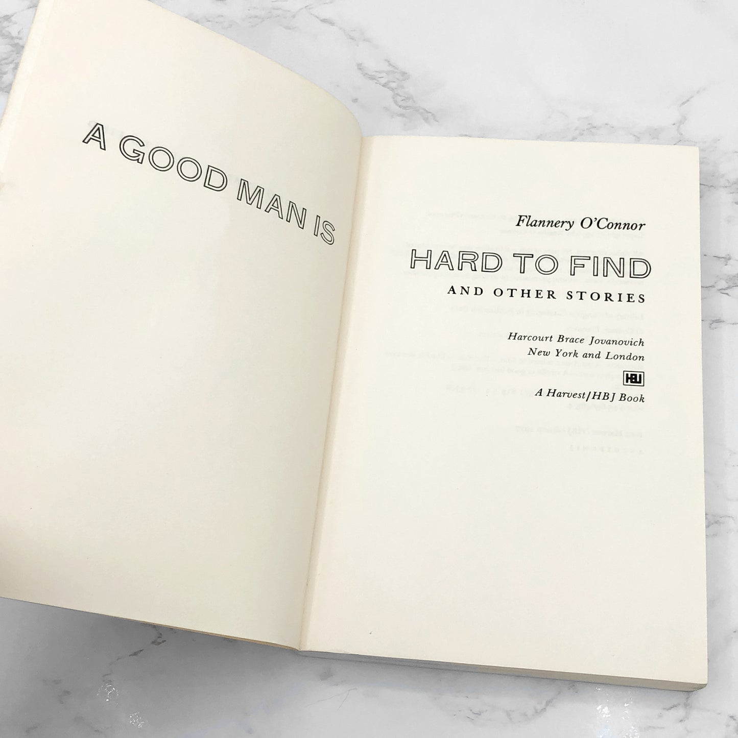 A Good Man is Hard to Find & Other Stories by Flannery O'Connor [TRADE PAPERBACK] 1977 • HBJ
